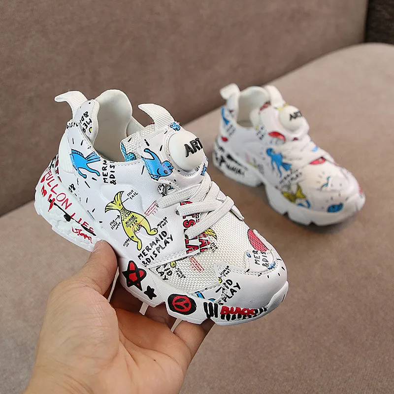 2019 الربيع الصيف الفتيات رياضية الفتيان حذاء كاجوال الاطفال جودة أحذية الأطفال أحذية تزلج خربش جلد طبيعي 3 إلى 14 سنوات