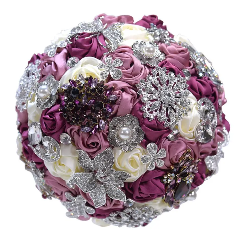 Style8 AYiCuthia горячая Распродажа Хрустальное украшение «Букет» De Mariage роскошный букет невесты Buque De Noiva Свадебный букет S76 - Цвет: Style8