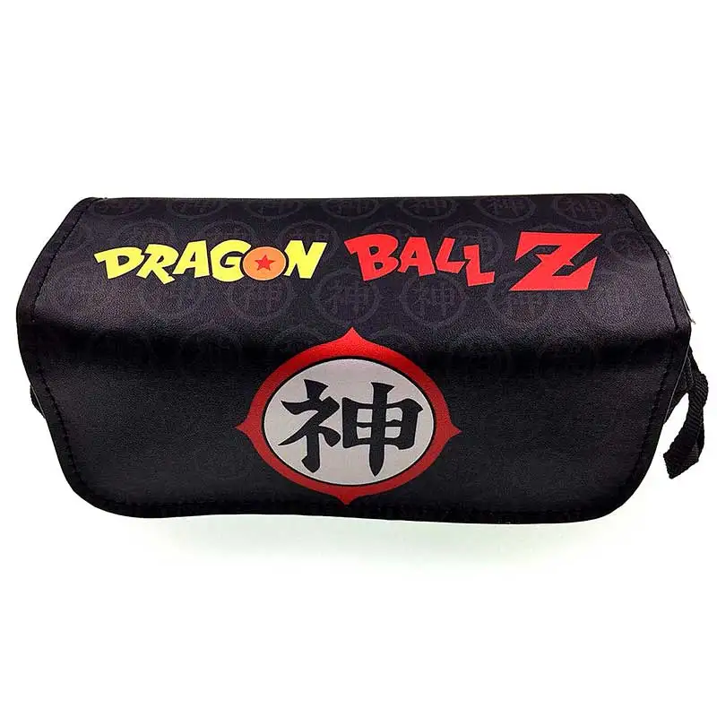 Прекрасный мультфильм кожаная ручка сумки карандаш японского аниме Dragon Ball Z кошелек канцелярские чехол подарки студент двойная молния кошелек, ручка - Цвет: G