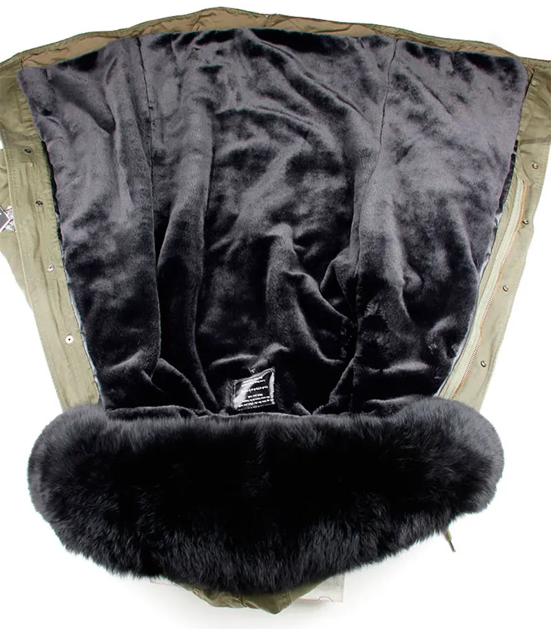 MAOMAOKONG размера плюс, зимние парки из натурального енота, черная длинная куртка с подкладкой из меха енота