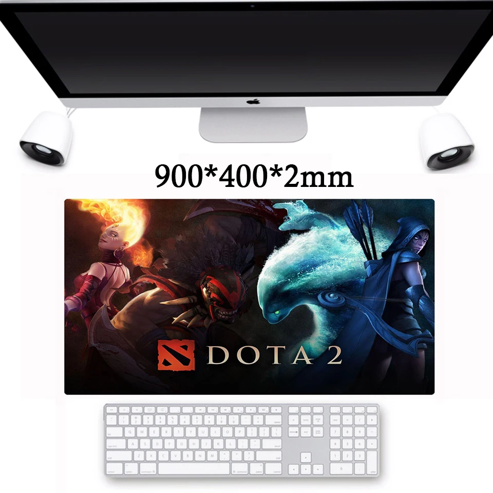 900x400x2mm Large Natural Rubber DOTA 2 Gaming Mouse Pad Locking Edge Laptop DOTA2 Computer Gamer P