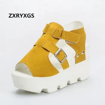 

2019 Elegant Fish Head Summer Women Sandals Platform Wedges Sandals Shoes Woman Light Comfortable Fashion Shoes High Heels 8cm