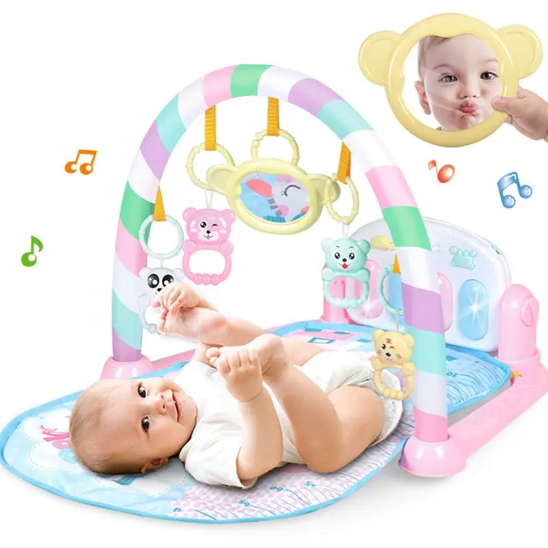 

Newborn Kick Play Toy with Piano for Newborn Baby Activity Cartoon Play Mat Gym Music Carpet Blankets 19