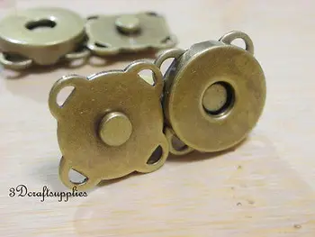 

Magnetic Snaps bag button purse Magnetic Snaps button 20pcs 14 mm anti brass F28