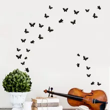 Бабочки настенные наклейки для детской комнаты DIY бабочки для декора 29 шт. бабочки наклейки на стену muursticker Спальня искусству настенный декор