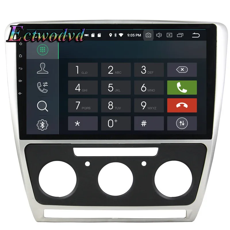 Excellent Ectwodvd Octa Core 4G+64G Android 9.0 Car Multimedia DVD Player GPS HeadUnit for Skoda Octavia AT 2010 2011 2012 2013- 8