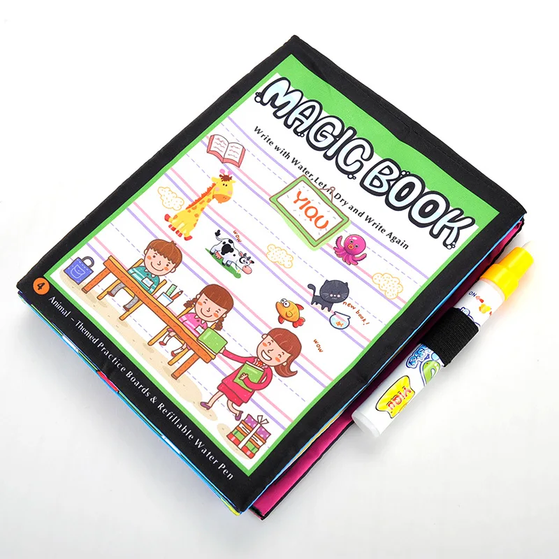 

New Magic Water Drawing Book Coloring Book Doodle Magic Pen Animals Painting Toys for Children Boy Kids Gift Child Drop Shipping