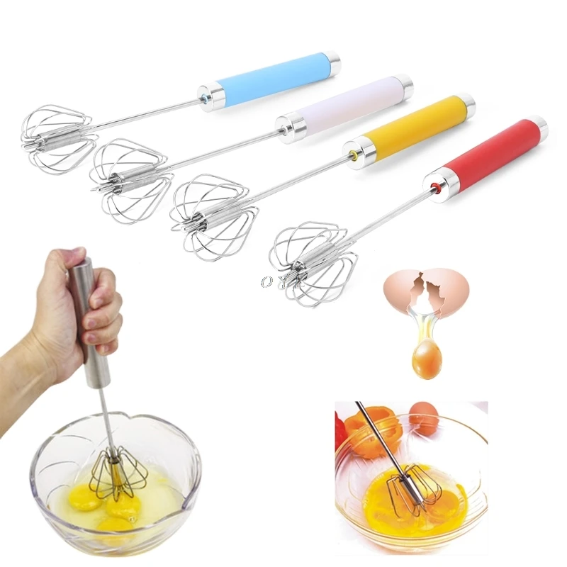 

2Pcs/set Stainless Steel Manual Rotary Egg Beater Hand Crank Blender Kitchen Cooking Tool Whisk Food Mixer