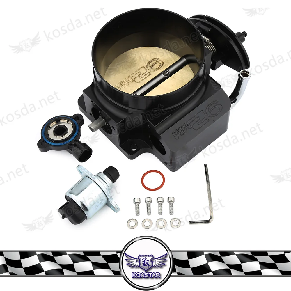 

Black Aluminum 92mm Throttle Body with TPS Throttle Body Position Sensor For GM LS1 LS2 LS3 LS6 LSX TB1021S