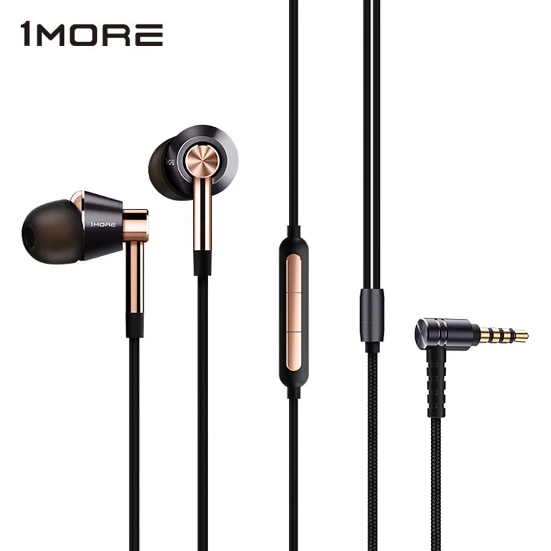 

1MORE E1001 Triple Driver In-Ear Earphones Earbuds Earpiece Headset with Apple iOS and Android Compatible Microphone 1more-e1001