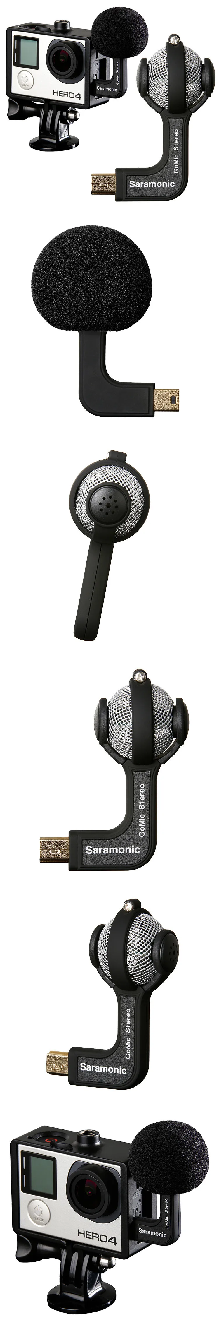 Saramonic G-Mic мини шаровой стерео-микрофон Микрофон для Gopro Hero 4 4+ 3+ 3 камеры Gmic
