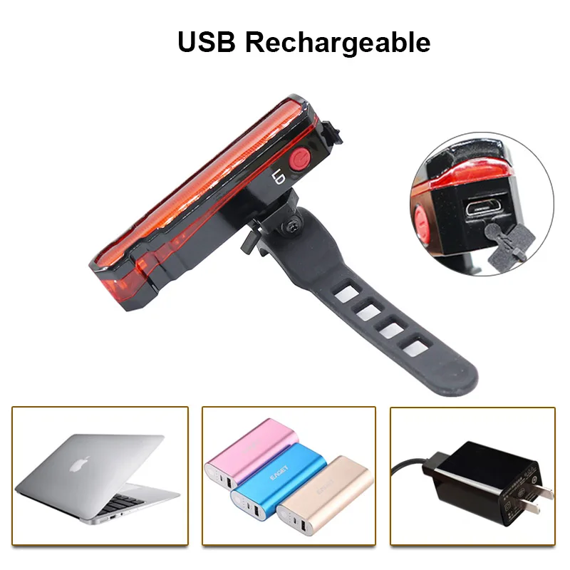 Sale FTW Bike Tail Light Laser USB Rechargeable Bicycle Rear Back Light Powerful Waterproof for Night Cycling safety LED Lamp TL2291 8