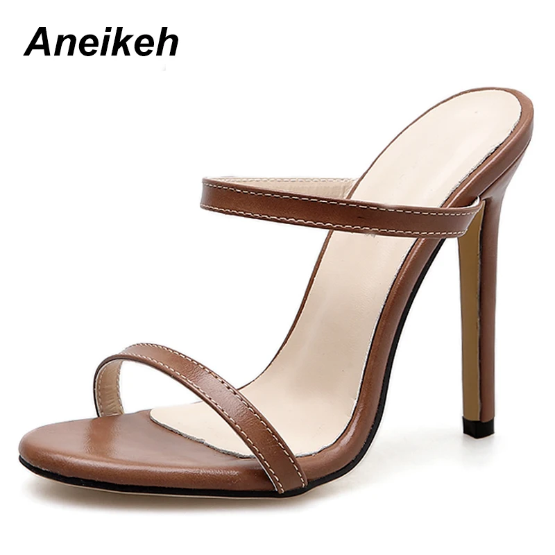 Aneikeh Women Sandals Stiletto High Heel Shoes Strap Ankle Wrap OL Sexy Pumps Party Dress Shoes Size 35-40 women high heels,platform high heels sandals