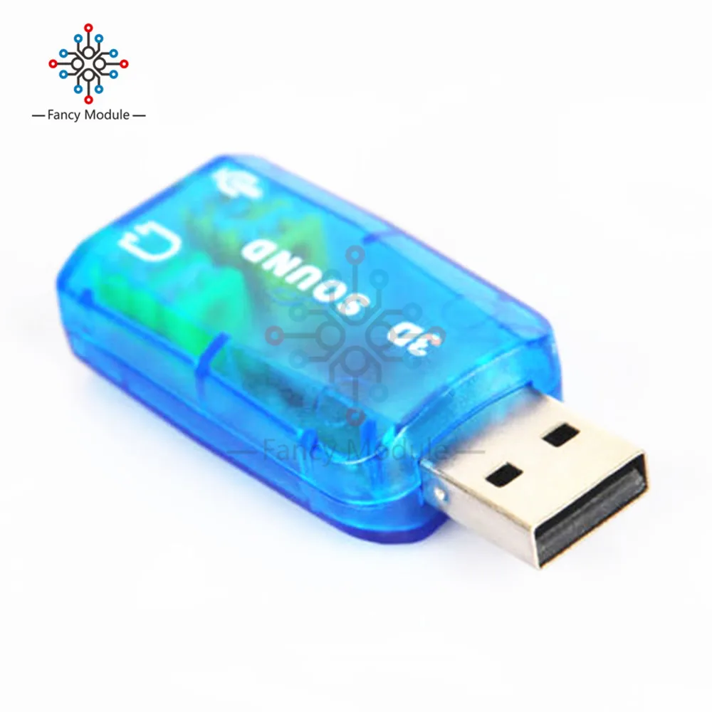 CM108 чипсет USB 2,0 для 3D Аудио Звуковая карта адаптер Виртуальный 5,1 канальный трек класс B усилитель мощности для микрофонной гарнитуры