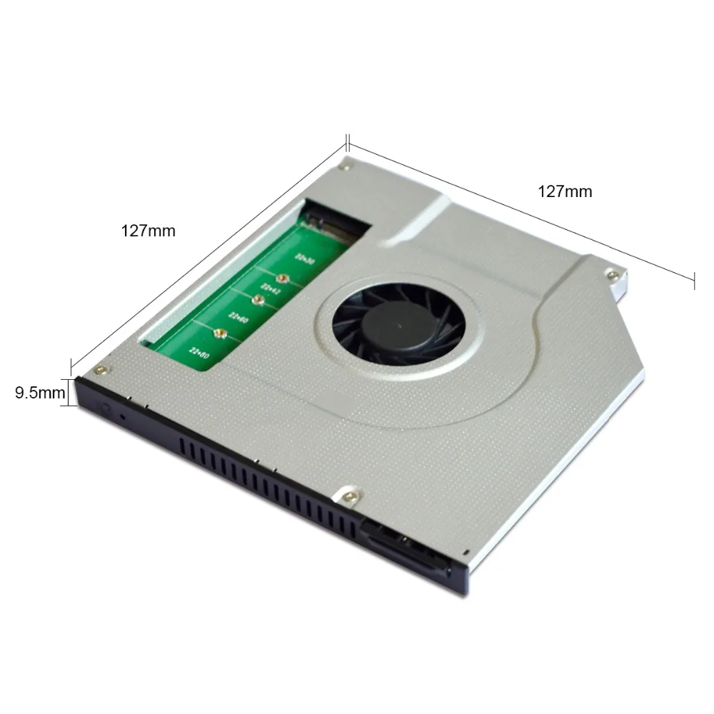 DeepFox Новый 9 5 мм SATA M.2 B Ключ NGFF твердотельный диск 2nd HDD Caddy 3 SSD алюминиевый чехол для