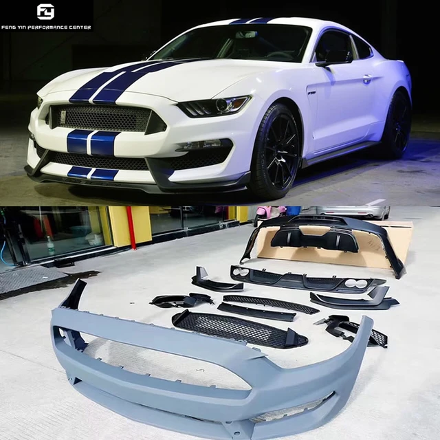 GT350 FRP Car body kit Unpainted front bumper rear bumper rear diffuser