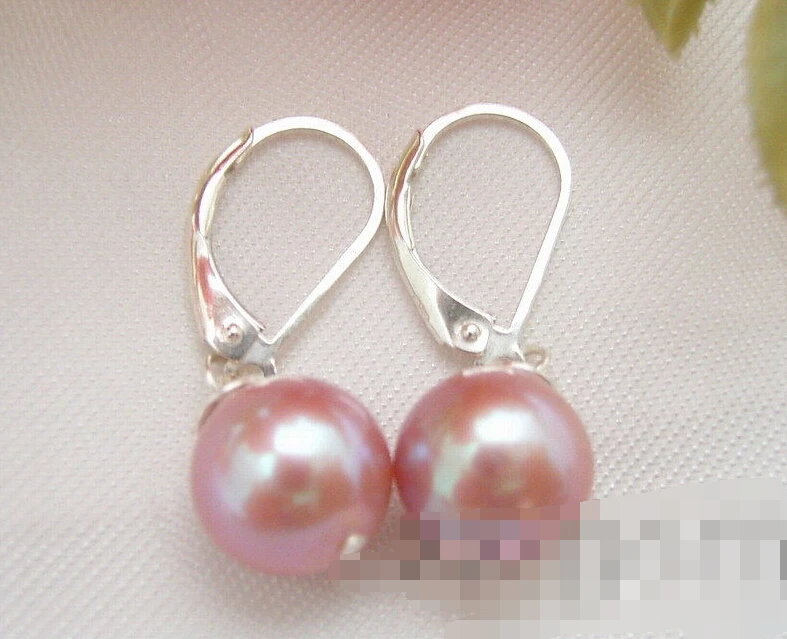 

FREE SHIPPING>>> 1330 Purple Pearl Earring