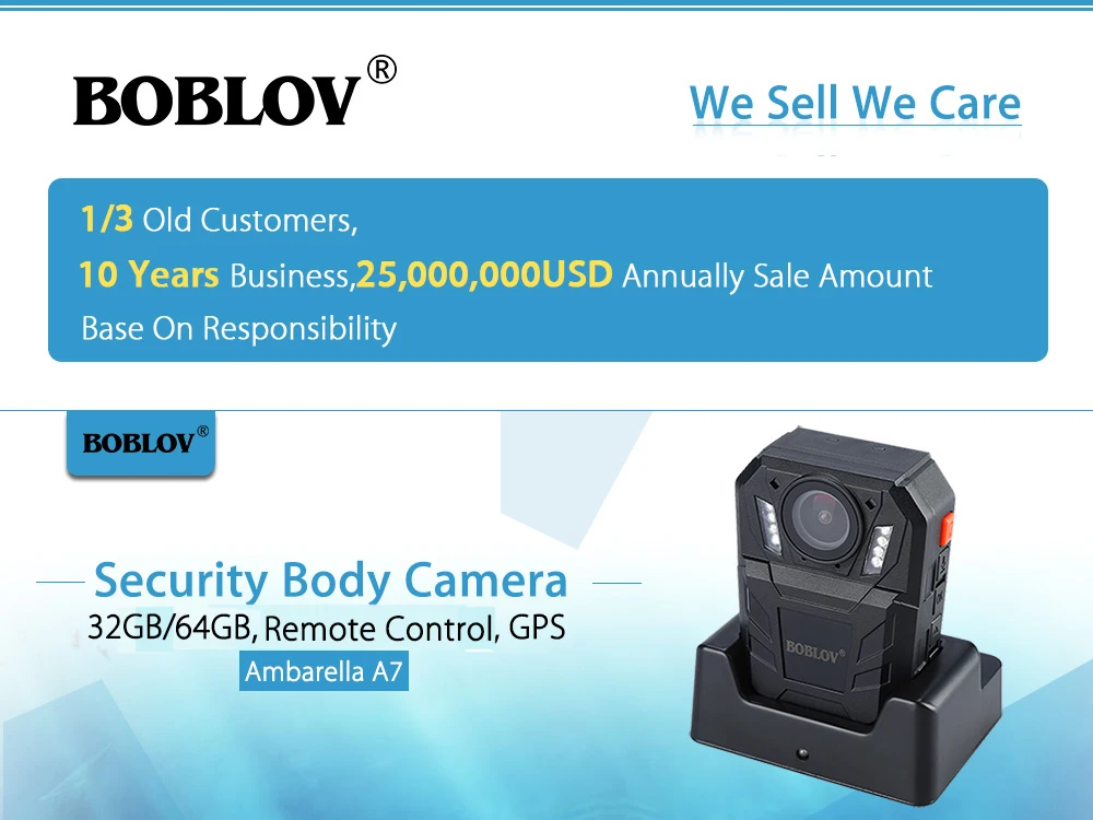 BOBLOV WA7-D HD1296P камера для тела gps Ambarella A7 чип 32MP 170 градусов полицейская камера безопасности с пультом дистанционного управления