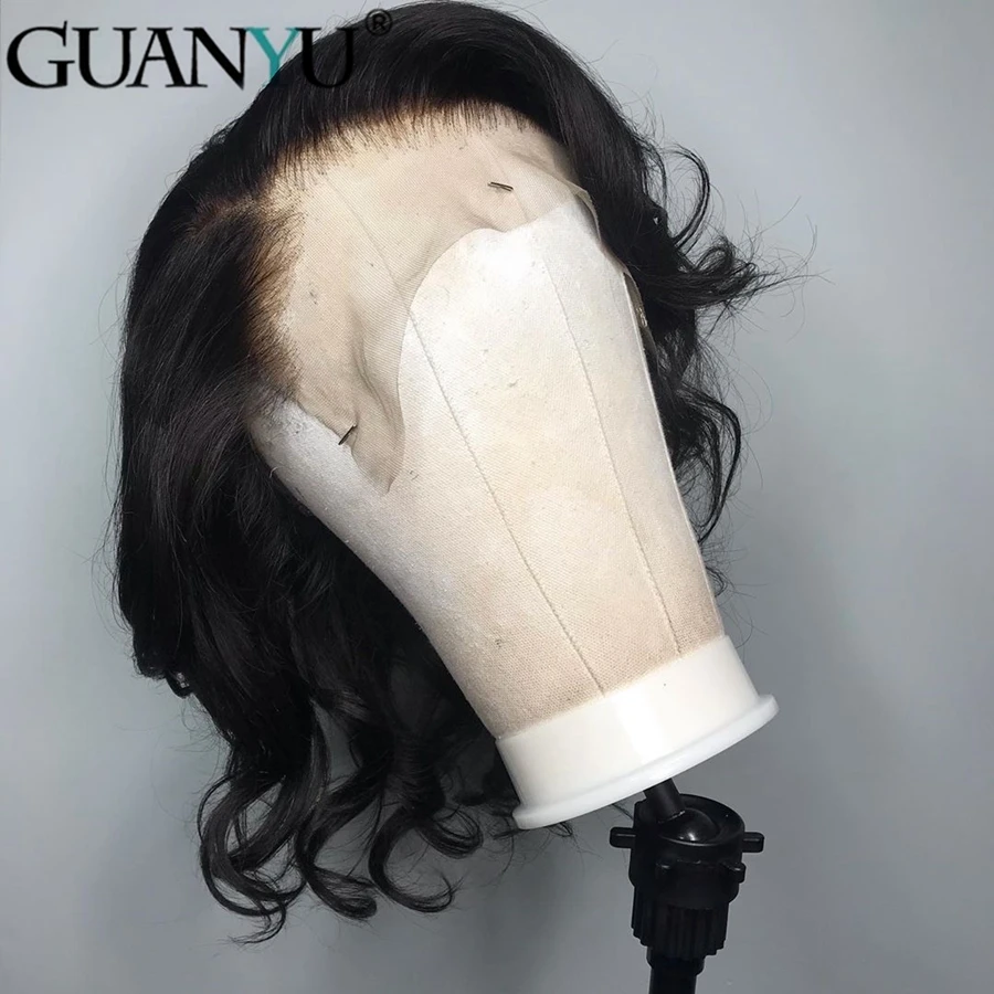 Волнистые парики из натуральных волос на фронтальной основе для черных женщин, предварительно сорванные с полным фронтальным пучком