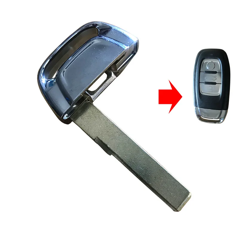 

Insert Emergency Key Smart Ignition Key for Audi A3 A4 A5 A6 A7 A8 Q5 Allroad Remote Key Blank HAA HU66 Uncut Blade