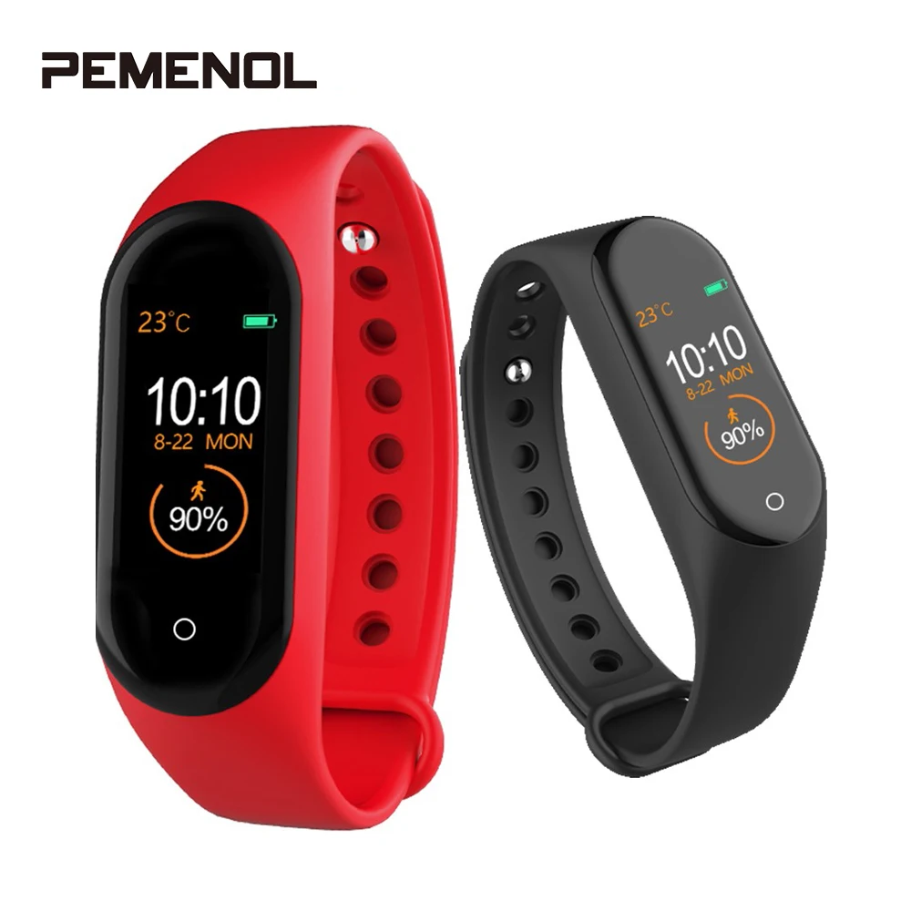 

M4 Smart Wristband Waterproof Fitness Tracker Smart Bracelet Pressure Heart Rate Monitor PK Mi Band 4 Man/Woman AkıLlı Bilezik