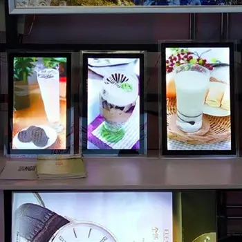 

Slim stand led illuminated menu frame,acrylic led menu boards A3 light box