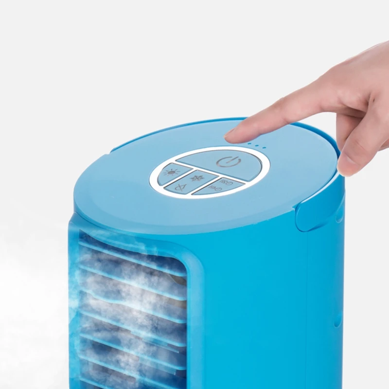 

Mini Air Conditioner 3 In 1 Portable Mobile Air Cooler Fan Mute Desktop Fan Portable Spray Fan 18W Small Air Cooler Humidifier