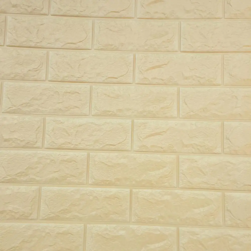 

PE Foam 3D Brick Stone DIY Wall Sticker Embossed Home Bedroom Living Room Decor simple installation