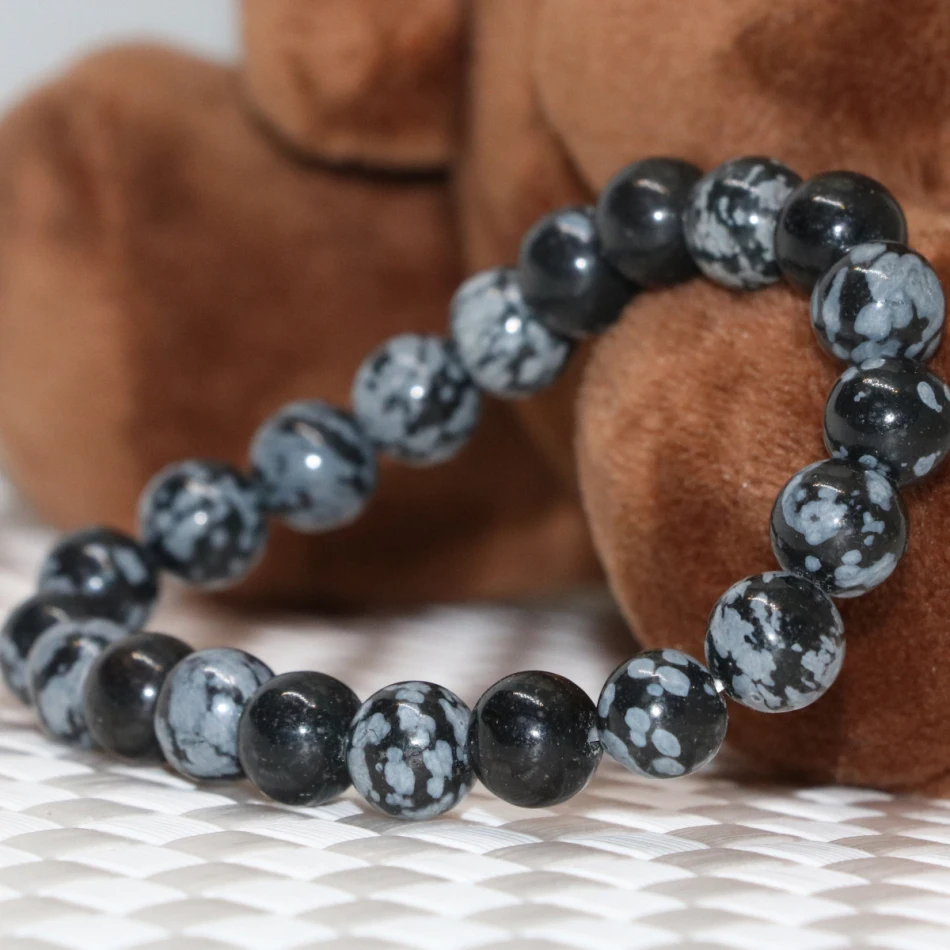 Snowflake Obsidian Bracelet