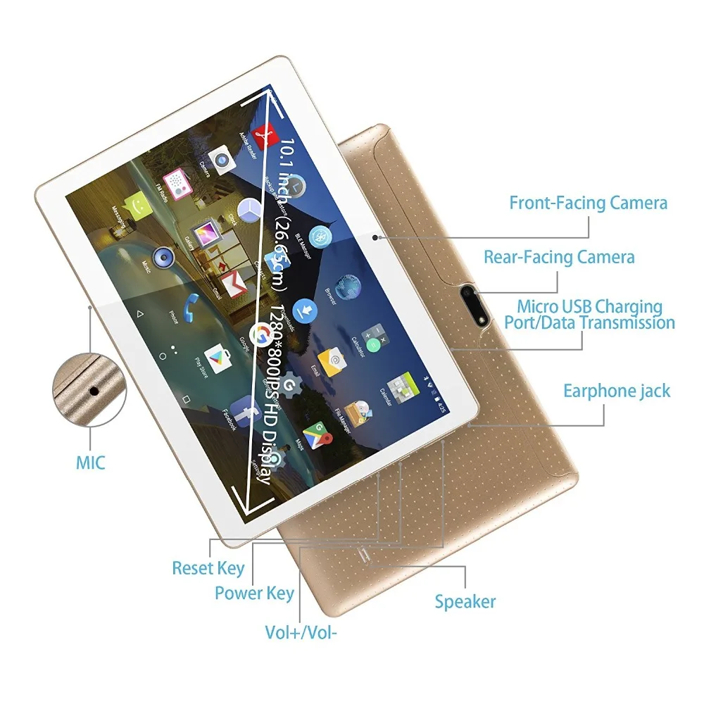 tablet 10.1 inch 8 Core Android 7.0 2+32G free shipping Dual SIMS 4G LTE WiFi Tablets pc de jeux GPS entertainment office KIDS