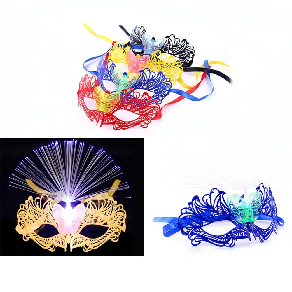 

Luminous Optical Fiber Half Face Eye Mask Kids Toy Masquerade Party Supplies 2019