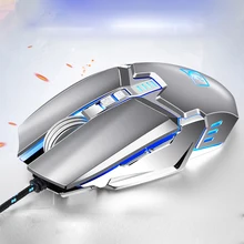 Darshion S10 Gaming Mouse 2400DPI 7 Buttons LED USB Optical Wired Metal Backlit Mouse Professional Macro For Laptop Desktop