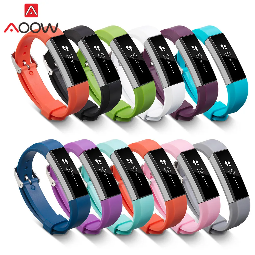 

Silicone Soft Watchband for Fitbit Alta / Alta HR Smart Watch Secure Fitness Sport Waterproof Replacement Bracelet Band Strap