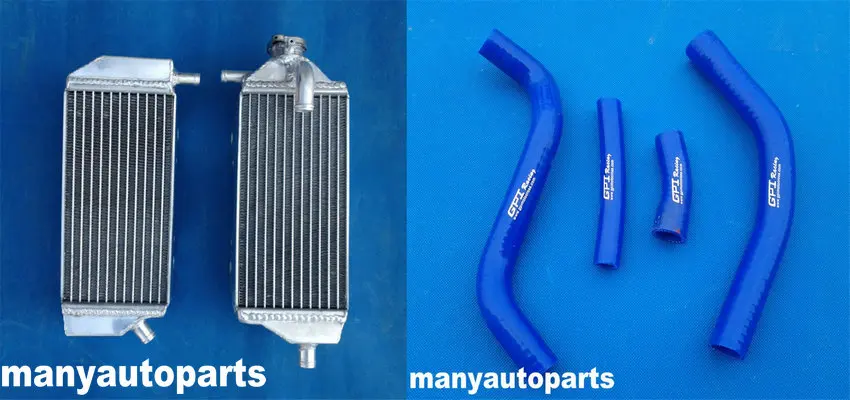 

Aluminum Radiator &BLUE Hose FOR YAMAHA YZ250F YZF250 YZ 250 F 2014 2015 2016 14-16