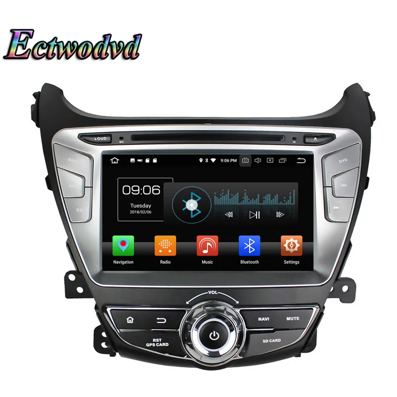 Best Ectwodvd Octa Core 4G RAM 64G ROM Android 9.0 Car Multimedia DVD Player GPS HeadUnit For Hyundai Elantra 2014 2015- 13