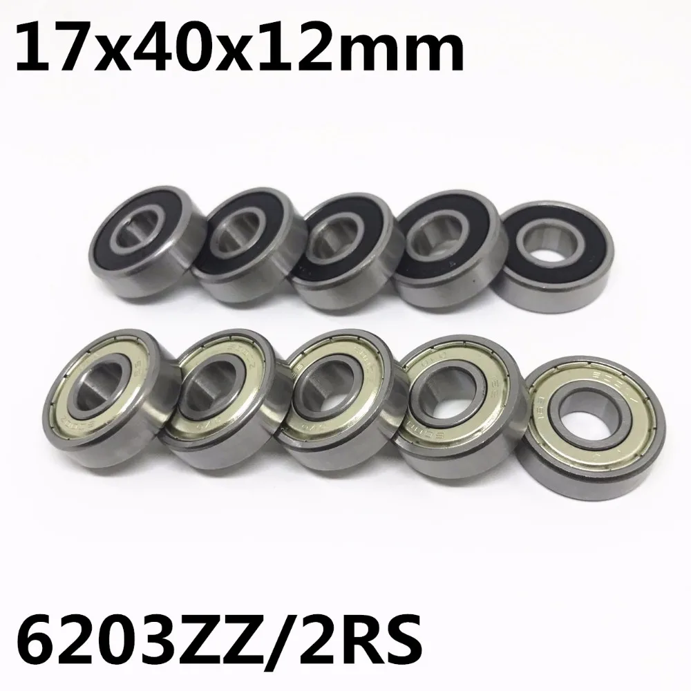 

10pcs 6203ZZ 6203-2RS ball bearing 17x40x12 mm deep groove ball bearing High quality 6203Z 6203RS