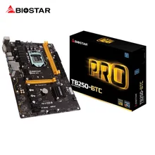 BIOSTAR 6PCIE TB250-BTC 100% Original TB250 1151 DDR4 Motherboards (alternative H81 PRO BTC TB85 H81A) Desktop PC MotherBoard