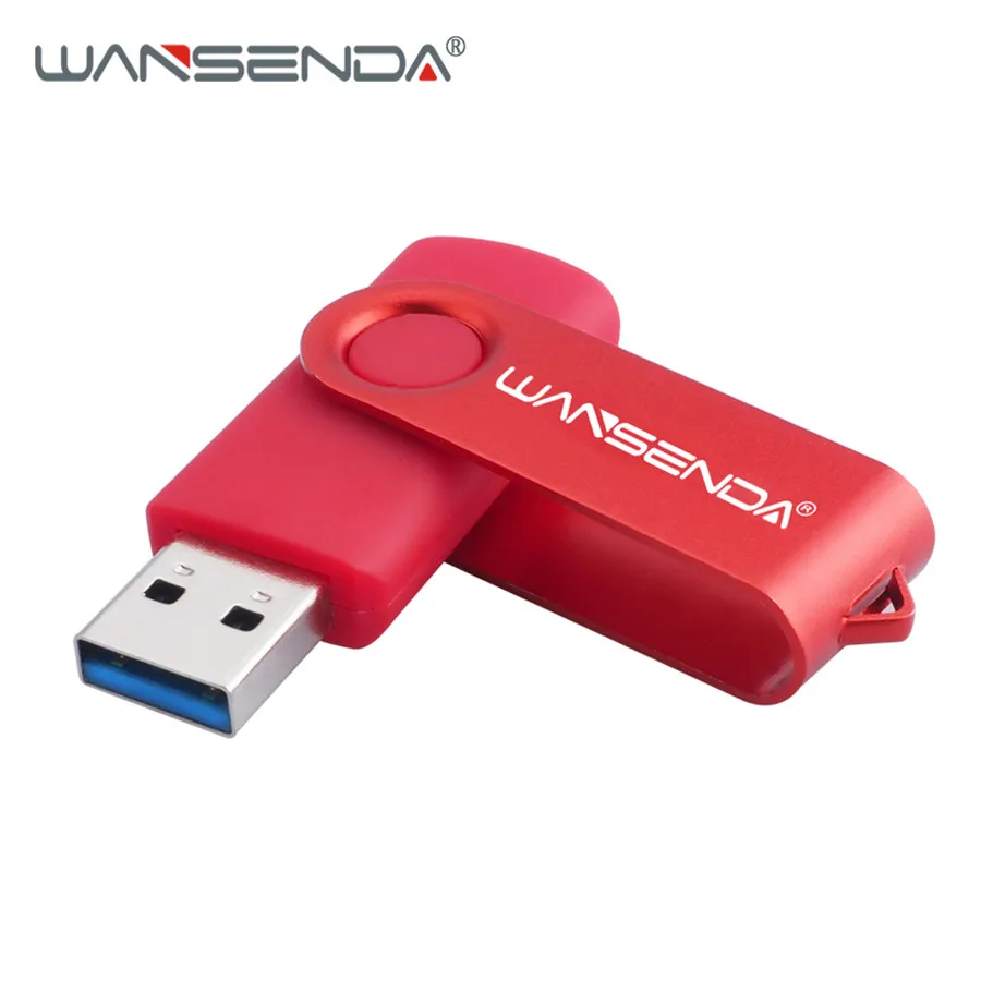 Новинка, USB 3,0, WANSENDA, Usb флеш-накопитель, Вращающаяся ручка, 16 ГБ, 32 ГБ, 64 ГБ, 128 ГБ, 256 ГБ, флеш-накопитель, высокоскоростная USB карта памяти - Цвет: Красный