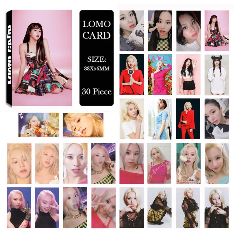 Youpop KPOP TWICE FANCY MOMO DaHyun TZUYU NAYEON альбом LOMO Cards k-pop Новая мода самодельная бумажная Фотокарта LK651