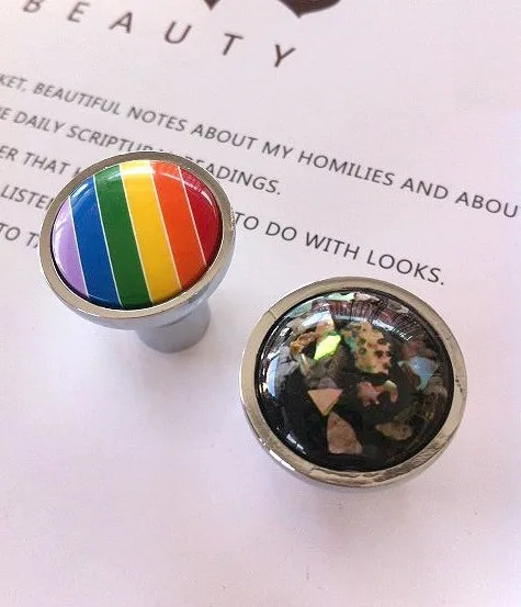 10pcs 7 Colors Cabinet Drawer Door Knobs And Rainbow Wardrobe Pull
