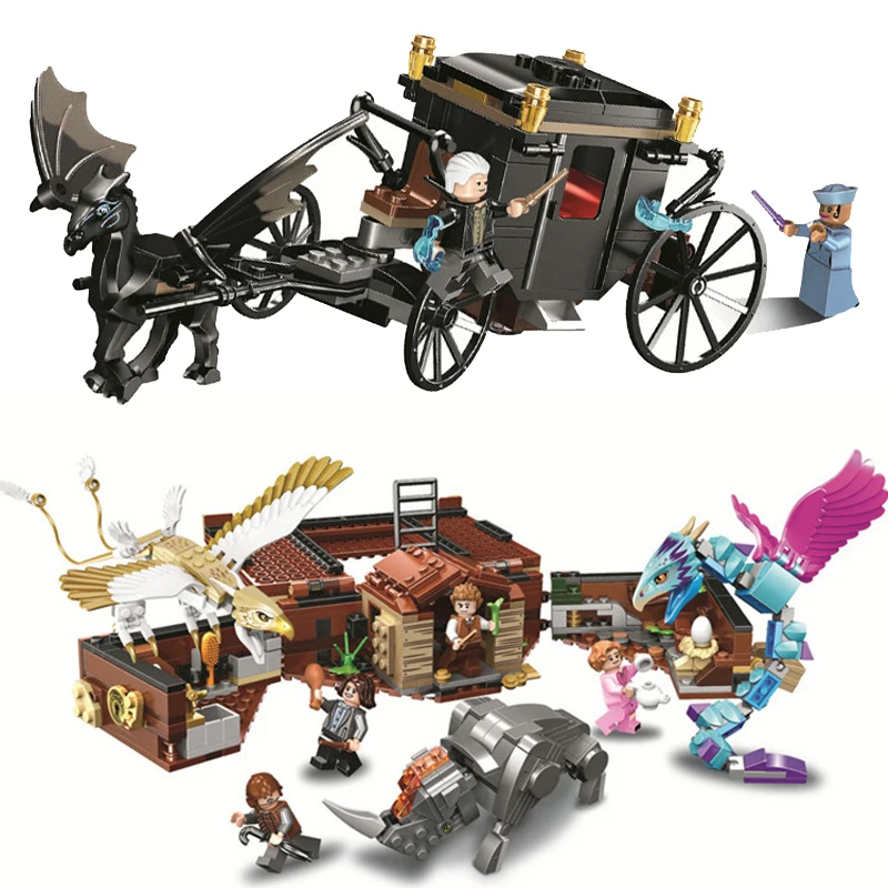 

720pcs Children's Enlightenment DIY Brick Building Blocks Compatible Legoeds Harry Magic School Porter figures children Toys