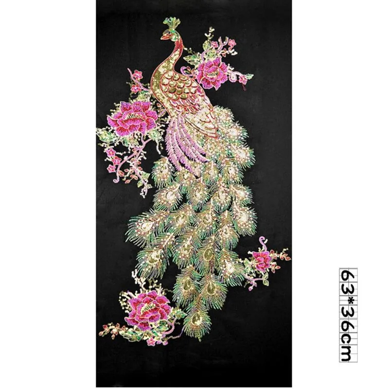 DIY Peacock Flower Sequins Embroidered Patches for Clothes Applique Embroidery Flower Patch Wedding Dress Sewing Trim Garment Decor for Clothing DIY Peacock Flower Sequins Embroidered Patches for Clothes Applique Embroidery Flower Patch Wedding Dress Sewing Trim Garment Decor for Clothing