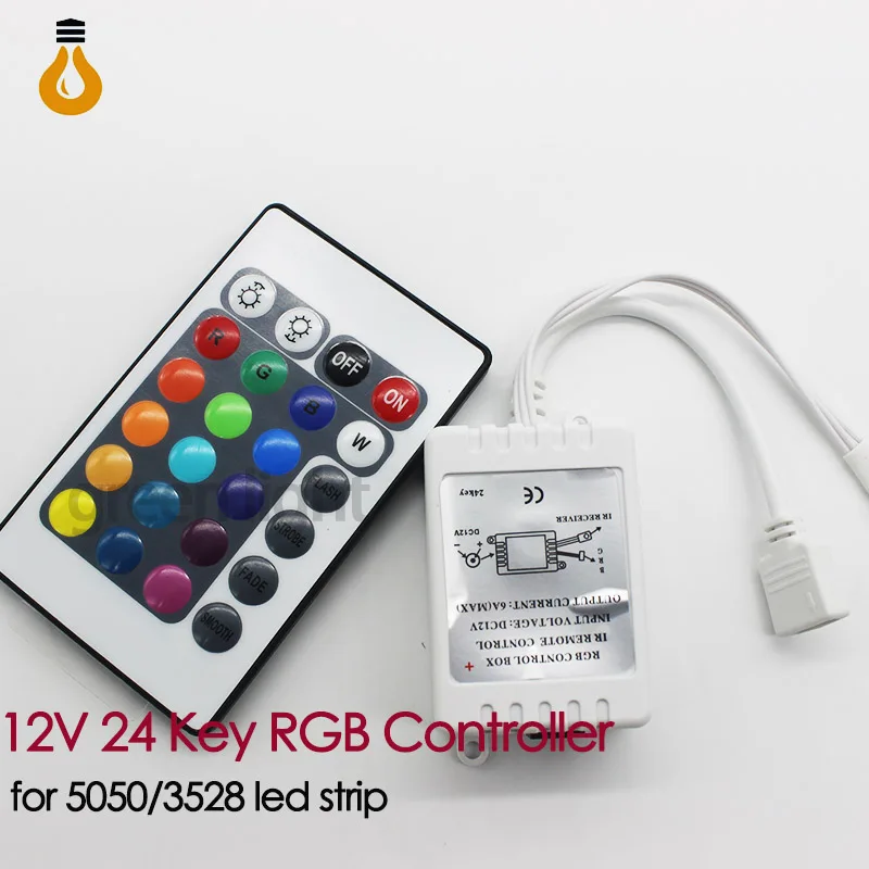 1pcs Dc 12v 32 A 24 Keys Led Controller Ir Remote Controllergrb Port