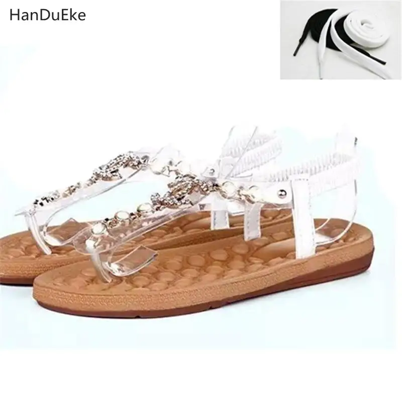 

Chinese factory wholesale new fashion women's sandals flat bottom flip-flops rhinestone buckle Ultra-low prices Package mail