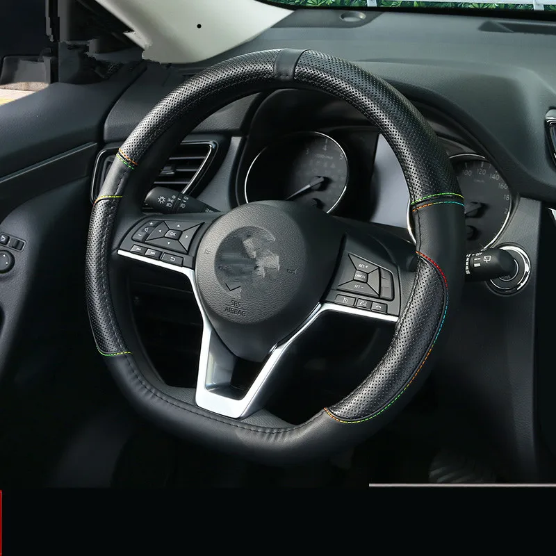 Real Leather Steering Covers For Nissan Xtrail Tiidan Qashqai Slyphy