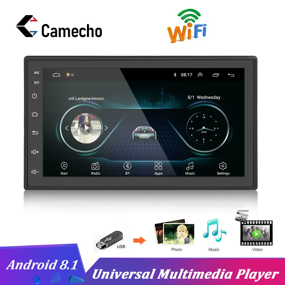 Camecho 2Din Android Universal Car Radio GPS Navigation Bluetooth Auto Audio Wifi Autoradio Touch screen Car Audio Stereo Player