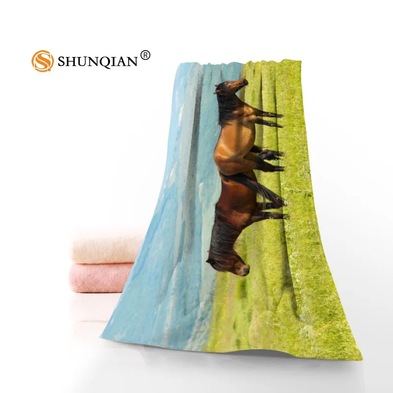 Полотенце лошадь банные полотенца из микрофибры, путешествия, пляж, уход за кожей лица Полотенца пользовательские креативное полотенце Размер 35 X75cm и 70X140 см A9.25 - Цвет: 3