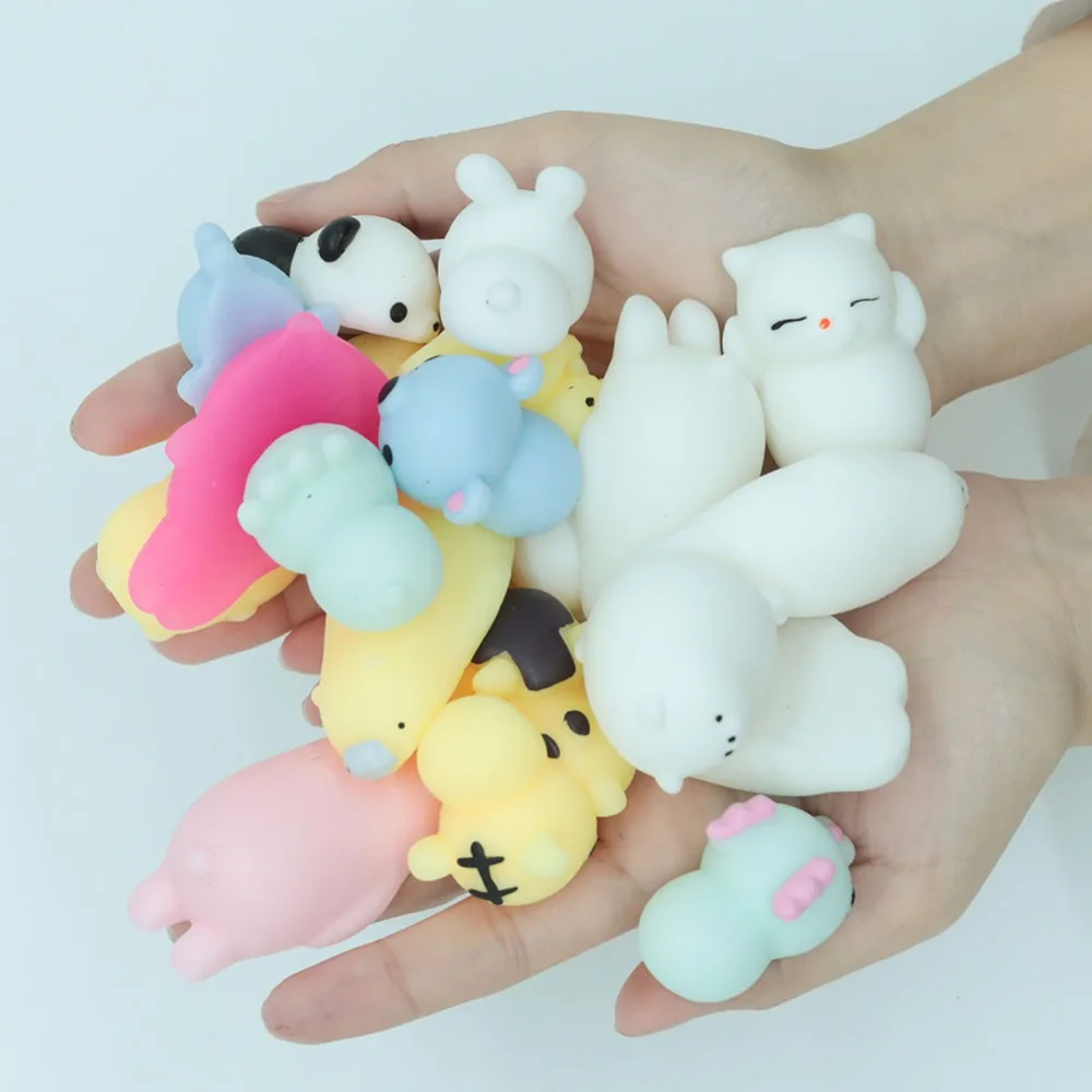 

Mini Cute Animal White fox Gray cat Squishy Antistress Ball Squeeze Mochi Rising Toy Abreact Soft Stress Relief Toys Funny Gift
