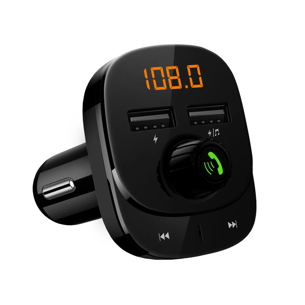 Vehemo 12 V-24 V для fm-излучатель Dual USB Bluetooth автомобильный набор, свободные руки, MP3 TF карты микрофоном Стерео автомобильные музыкальный плеер громкой связи