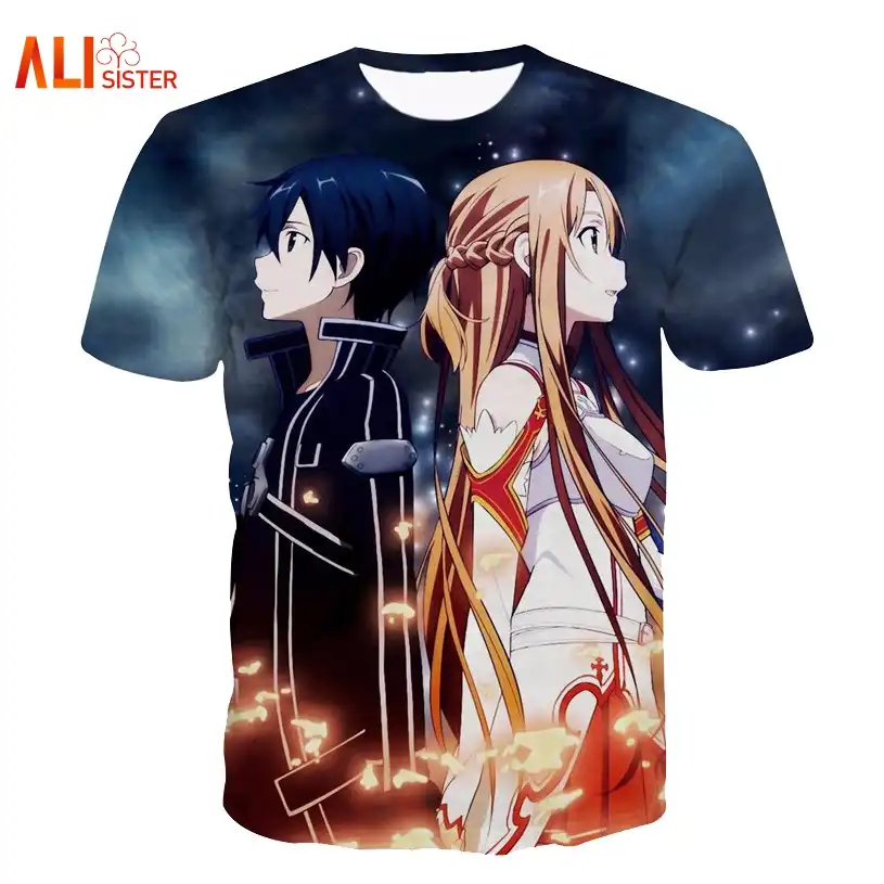 新ソードアートオンライン漫画アニメ Tシャツ女性の夏ゆるい Sao 原宿 Tシャツ 3d プルオーバートップス Masculina 服 T Shirts Aliexpress 新ソードアートオンライン漫画アニメ Tシャツ女性の夏ゆるい Sao 原宿 Tシャツ 3d プルオーバートップス Masculina 服 T Shirts Aliexpress